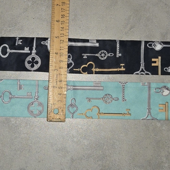 Key Pattern Silk Twilly Scarves - Picture 3 of 4